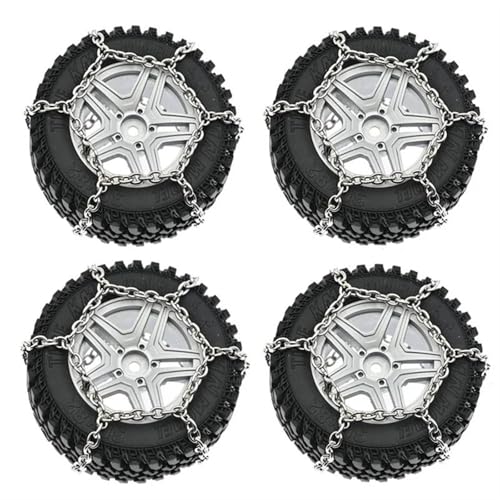 MKIUYVD RC Reifen Für MN86S Für MN86KS MN86 MN86K MN G500 4 Stück Plasti-Reifen Metallradnabe Mit Schneekettenreifen 1/12 RC-Auto-Upgrade-Teile(White) von MKIUYVD