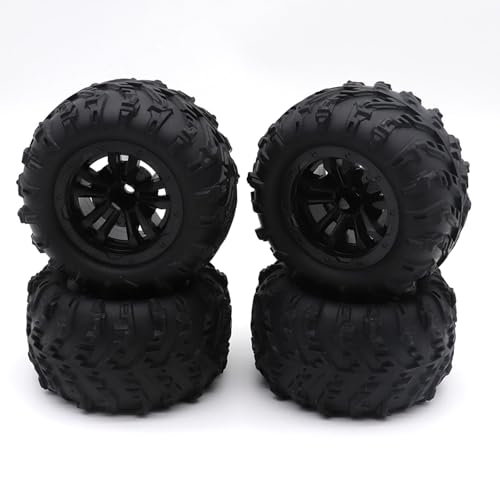 MKIUYVD RC Reifen Für SCY 16101 PRO 16102 6034 Für PRO Upgrade 1/16 RC Für Monster Truck Radteile 4 STK 12mm Hex Skidproof Gummireifen von MKIUYVD