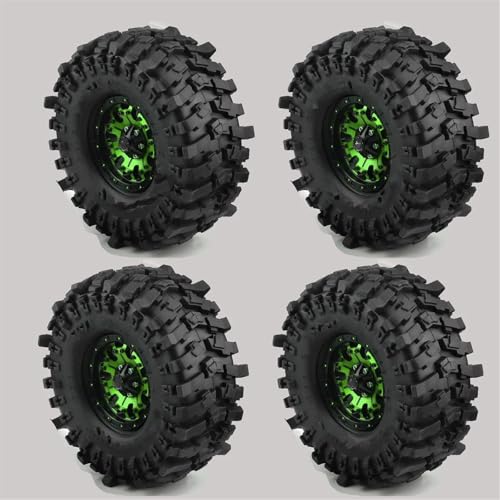 MKIUYVD RC Reifen Für TRX4 Für Axial SCX10 Und SCX10 II RBx10 4-teiliges 1,9 Beadlock-Radfelgen-Gummireifen-Set Für 1/10 RC Crawler Buggy-Gummireifen(C) von MKIUYVD