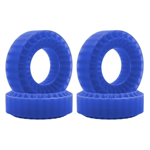MKIUYVD RC Reifen Für TRX4M SCX24 Fcx24 Ax24 1/24 1/18 rc Cars Crawler Upgrade-Teil 1,0-Zoll-Radreifen Silikonkautschuk-Einsatzschaum 55 Mm(Blue) von MKIUYVD