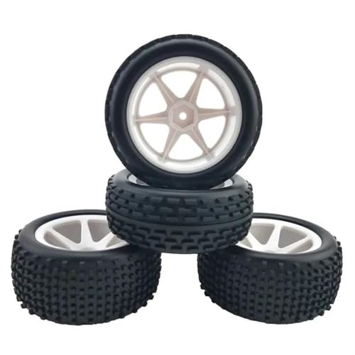 MKIUYVD RC Reifen Für WLtoys Für 124018 124017 124016 Für 1/10 1/12 1/14 RC-Autos RC-Auto-Upgrade-Teile RC-Zubehör Gummireifen RC-Radreifen(White,A) von MKIUYVD