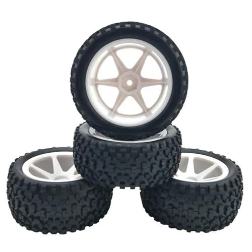MKIUYVD RC Reifen Für WLtoys Für 144001-02 124019 124018 RC Auto Upgrade Rad Ersatz Par Große Reifen Verbreiterung Reifen Für 1/10 1/12 1/14RC Autos(White,B) von MKIUYVD