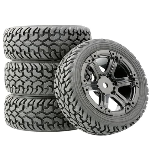 MKIUYVD RC Reifen Für WLtoys Für 144010 144001 124017 RC-Car-Upgrade-Zubehör Verbreiterungsräder 75 Mm Upgrade Große Reifen Für 1/10 1/14 RC-Reifen(Black) von MKIUYVD