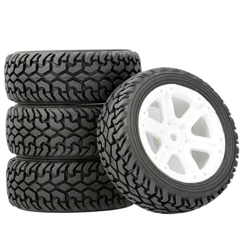 MKIUYVD RC Reifen Für WLtoys Für 144010 144001 124017 RC-Car-Upgrade-Zubehör Verbreiterungsräder 75 Mm Upgrade Große Reifen Für 1/10 1/14 RC-Reifen(White) von MKIUYVD
