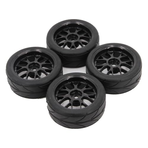 MKIUYVD RC Reifen Für Wltoys 144001 1,9 Zoll 65 Mm Radreifen Reifen 12 Mm Sechskantfelge Langlebiger Gummi 1/10 1/12 1/14 RC Auto Für Wettbewerbsfähige Rennen(Black) von MKIUYVD