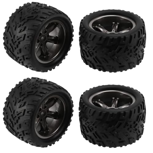 MKIUYVD RC Reifen Für XINLEHONG 9125 9116 X9115 X9116 Für GPTOYS S911 S912 1/12 RC Autoersatzteile 4-teilige Reifen Reifenräder von MKIUYVD