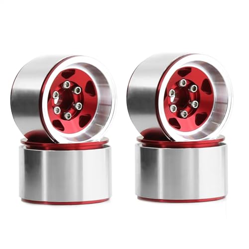 MKIUYVD RC Spielzeugautoteile Für Axial Für SCX24 Für TRX4M 1/18 RC Crawler Car Wheels Teile 4pcs 1,0 Zoll Aluminiumlegierung Beadlock Wheel Wheel Hub Rims von MKIUYVD