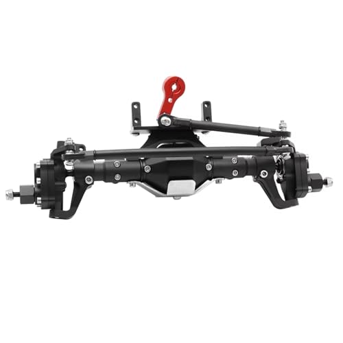 MKIUYVD RC Spielzeugautoteile Für Axial SCX10 II 90046 90047 D90 1/10 RC Für Rock Crawler Vorder- Und Hinterportalachse CNC-Aluminiumlegierung Eloxiert(Black,Front) von MKIUYVD