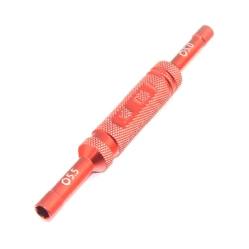 MKIUYVD RC Spielzeugautoteile Für Hudy #170005 RC Auto Boot Drone Flugzeug Quadcopter 2in1 RC Werkzeuge Sechskantschraubendreher 5mm/5,5mm Innensechskant Werkzeug(Red) von MKIUYVD
