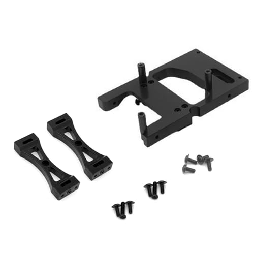 MKIUYVD RC Spielzeugautoteile Für MN 1/12 D90 D91 D96 Für MN98 Für MN99S RC Auto Upgrades Teile Zubehör Metall Servo Halterung Strahl Querträger Set(Black) von MKIUYVD