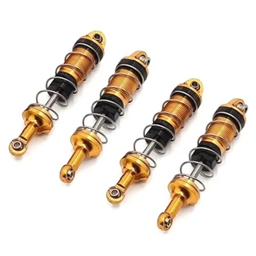 MKIUYVD RC Spielzeugautoteile Für SCY 16101 16102 16103 16106 16201 Für JJRC Q130A Q130B Q141 1/16 RC Auto Upgrade Teile Zubehör Metall Lenkung Montage(Yellow,Shock Absorber) von MKIUYVD