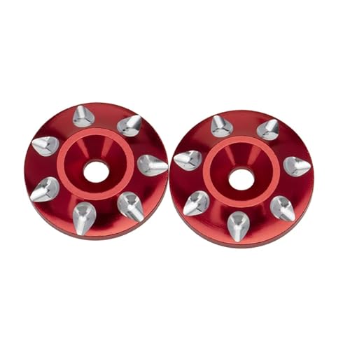 MKIUYVD RC Spielzeugautoteile Für Universal 2 Stücke RC Hinten Flügel Tasten Unterlegscheibe Schwanz Schutz Spacer Schwanz Dichtungen Für 1/10 RC Auto Upgrade Teile(Red) von MKIUYVD