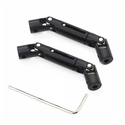 MKIUYVD RC Spielzeugautoteile Für WPL C24 C34 B14 B36 MN D90 MN99S Upgrade Metall Antriebswelle Getriebewelle RC Auto LKW Teile Zubehör(Black) von MKIUYVD