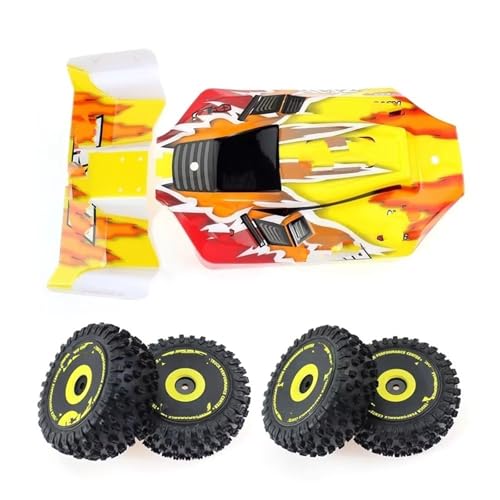 MKIUYVD RC Spielzeugautoteile Für Wltoys 144001 144010 1/14 RC Auto Upgrade Teile Ersatz Zubehör RC Auto Karosserie Heckflügel Und Rad Reifen Set MKIUYVD RC Spielzeugautoteile Für Wltoys 144001 144010 1/14 RC Auto Upgrade Teile Ersatz Zubehör RC Auto Karosserie Heckflügel Und Rad Reifen Set von MKIUYVD