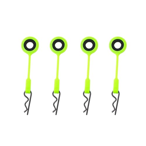 MKIUYVD RC Spielzeugautoteile Kompatibel Mit Arrma Für Granit Für Kraton 6s 1/10 1/8 Maßstab RC Auto Upgrade Teile RC Auto Bunte Silica Gel Karosserie Clips Retainer(Green 55mm) von MKIUYVD
