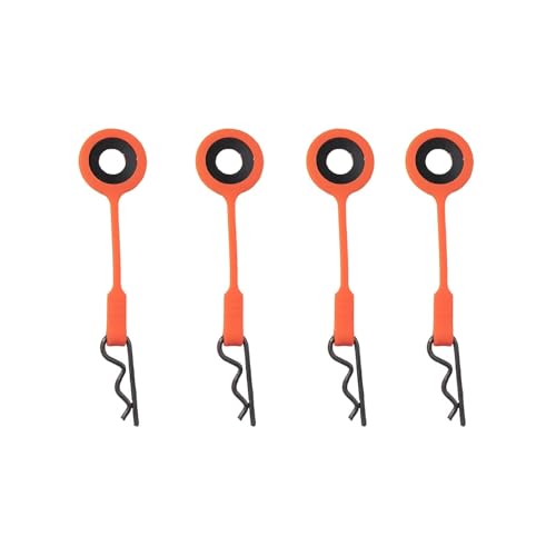 MKIUYVD RC Spielzeugautoteile Kompatibel Mit Arrma Für Granit Für Kraton 6s 1/10 1/8 Maßstab RC Auto Upgrade Teile RC Auto Bunte Silica Gel Karosserie Clips Retainer(Orange 55mm) von MKIUYVD