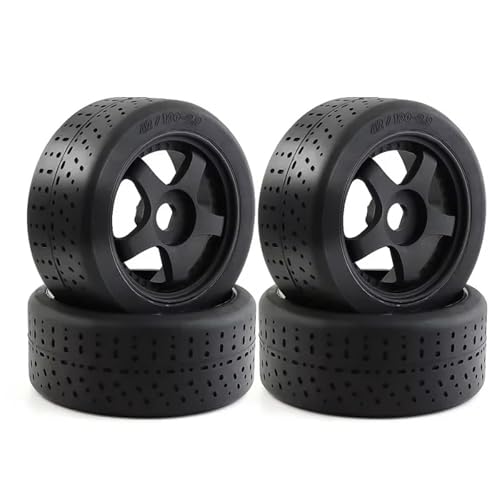 MKIUYVD RC Spielzeugautoteile Kompatibel Mit Arrma Für Infraction Für Felony 1/7 RC-Auto, Upgrade-Teile, Zubehör, 5 Speichen, 100 X 42 Mm, 42/100 Reifen, 17 Mm Radsechskant(Black) von MKIUYVD