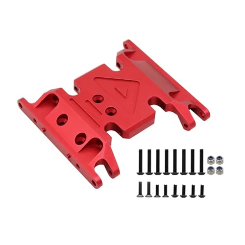 MKIUYVD RC Spielzeugautoteile Kompatibel Mit Axial Für SCX10 II 90046 90047 90075 1/10 RC Crawler Metall Für Chassis Getriebehalterung Getriebehalter(Red,A) von MKIUYVD