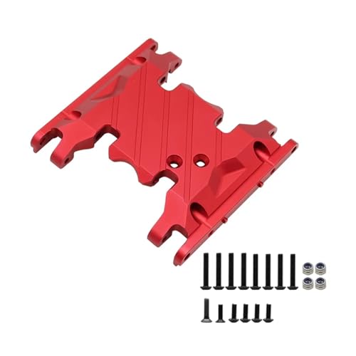 MKIUYVD RC Spielzeugautoteile Kompatibel Mit Axial Für SCX10 II 90046 90047 90075 1/10 RC Crawler Metall Für Chassis Getriebehalterung Getriebehalter(Red,B) von MKIUYVD