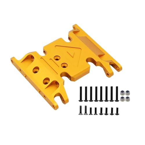 MKIUYVD RC Spielzeugautoteile Kompatibel Mit Axial Für SCX10 II 90046 90047 90075 1/10 RC Crawler Metall Für Chassis Getriebehalterung Getriebehalter(Yellow,A) von MKIUYVD