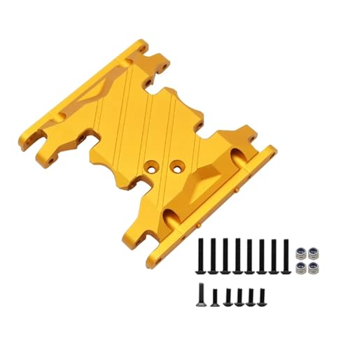 MKIUYVD RC Spielzeugautoteile Kompatibel Mit Axial Für SCX10 II 90046 90047 90075 1/10 RC Crawler Metall Für Chassis Getriebehalterung Getriebehalter(Yellow,B) von MKIUYVD