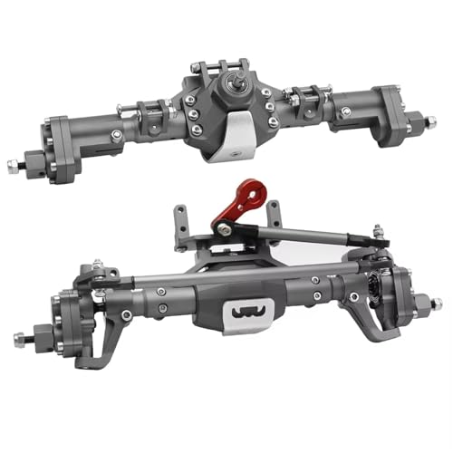 MKIUYVD RC Spielzeugautoteile Kompatibel Mit Axial Für SCX10 II 90046 90047 Für Redcat GEN8 1/10 RC Crawler Auto CNC-gefräste Aluminiumlegierung Vorne Und Hinten Portalachse(Front and Rear) von MKIUYVD
