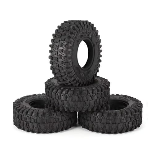 MKIUYVD RC Spielzeugautoteile Kompatibel Mit Axial Für SCX24 90081 AXI00002 Für Deadbolt 1/24 RC Crawler Car, 4 Stück 52 * 18 Mm, 1,0 Zoll, Weiche Gummireifen Für Alle Geländeräder von MKIUYVD