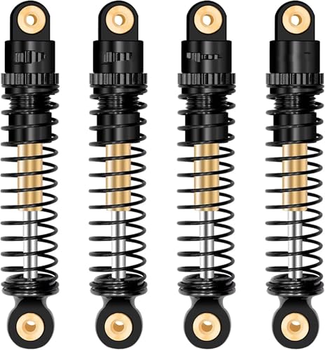 MKIUYVD RC Spielzeugautoteile Kompatibel Mit Axial Für SCX24 C10 Für JLU Für Deadbolt Für Gladiator Für Bronco 1/24 RC Stoßdämpfer Vorne Hinten Stoßdämpfer(Black) von MKIUYVD