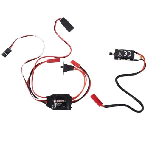 MKIUYVD RC Spielzeugautoteile Kompatibel Mit Axial Für SCX24 Für AX24 1/24 RC Crawler Car Upgrade Teile Zubehör 050 66T Brushed Motor Und 30A ESC von MKIUYVD