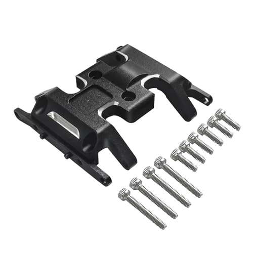 MKIUYVD RC Spielzeugautoteile Kompatibel Mit Axial SCX24 Für Deadbolt Für Gladiator 1/24 RC-Auto, Getriebe Aus Aluminiumlegierung Für Fahrgestellschutz, Unterfahrschutz(Black) von MKIUYVD