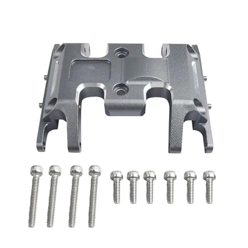 MKIUYVD RC Spielzeugautoteile Kompatibel Mit Axial SCX24 Für Deadbolt Für Gladiator 1/24 RC-Auto, Getriebe Aus Aluminiumlegierung Für Fahrgestellschutz, Unterfahrschutz(Gray) von MKIUYVD