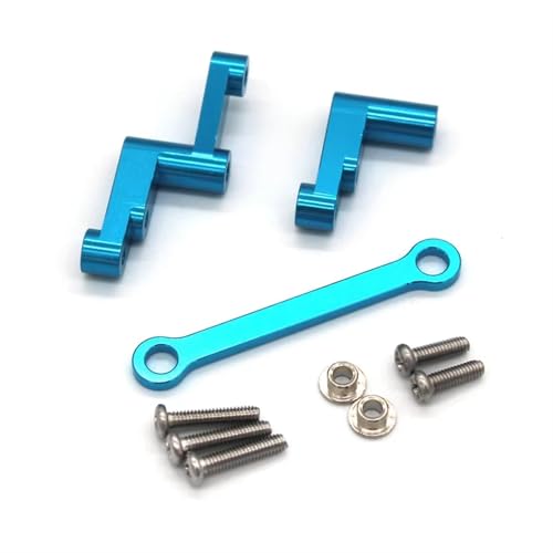MKIUYVD RC Spielzeugautoteile Kompatibel Mit HBX Für 2105a T10 16889 16889A SG1601 SG1602 1/16 RC Metall-Upgrade-Teile Für Lenkkomponenten Für Ferngesteuerte Fahrzeuge(Blue) von MKIUYVD