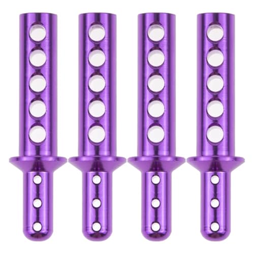 MKIUYVD RC Spielzeugautoteile Kompatibel Mit HSP108037 108837 188037 188837 Für Road Für Drift Für XSTR 94123 94102 94122 1/10 RC-Auto, Aluminium-Karosseriehalterungen, 4 Teile/Satz(Purple) von MKIUYVD