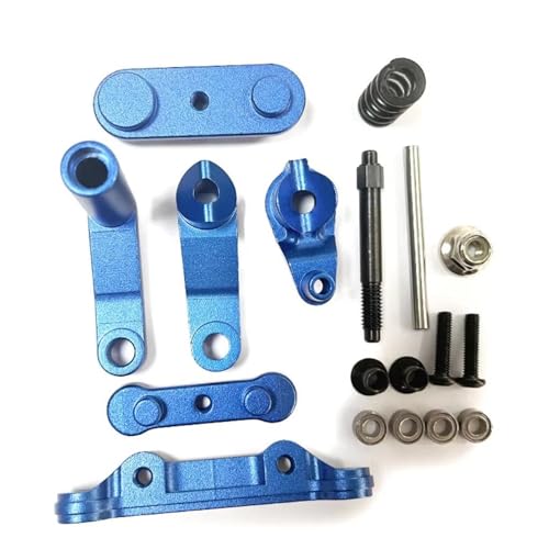 MKIUYVD RC Spielzeugautoteile Kompatibel Mit LOSI Für Baja Für Rey Für Hammer Für Rey 4WD 1/10 RC Crawler Upgrade Teile Aluminiumlegierung Lenkservo Saver(Blue) von MKIUYVD