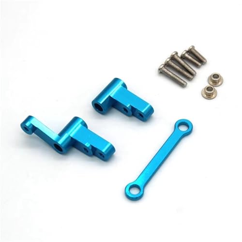 MKIUYVD RC Spielzeugautoteile Kompatibel Mit MJX Für Hyper Go 14301 14302 1/14 RC Auto Upgrades Teile Metall Lenkungskomponenten Lenkungsbaugruppe(Blue) von MKIUYVD