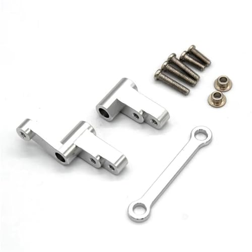MKIUYVD RC Spielzeugautoteile Kompatibel Mit MJX Für Hyper Go 14301 14302 1/14 RC Auto Upgrades Teile Metall Lenkungskomponenten Lenkungsbaugruppe(Silver) von MKIUYVD