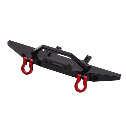 MKIUYVD RC Spielzeugautoteile Kompatibel Mit MN128 Metall-Front- Und Heckstoßstange Mit Abschlepphaken, 1/10 RC Crawler Auto, Upgrade-Teile, Zubehör(Black,Front) von MKIUYVD