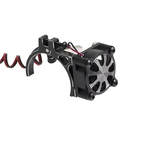 MKIUYVD RC Spielzeugautoteile Kompatibel Mit TRX4 Für SCX10 1/10 RC-Car RC-Car 36-mm-Motorkühlkörper-Lüfter Mit Thermosensor-Klemme Kühler Für 540 550 3650 Motor(Black) von MKIUYVD