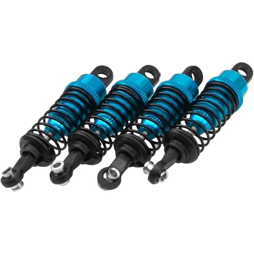 MKIUYVD RC Spielzeugautoteile Kompatibel Mit WLtoys Für A949 A959 A969 A979 K929 1/18 RC Auto Upgrade Teil 4Pack RC Stoßdämpfer Dämpfer 55mm(Blue) von MKIUYVD
