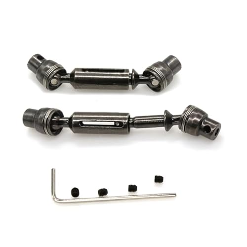 MKIUYVD RC Spielzeugautoteile Kompatibel Mit WPL D12 C14 C24 B14 B36 B24 Für MN D90 Für MN99S Für MN-90 Für Henglong RC Auto Upgrade-Teile 2 Stück Metallantriebswelle CVD von MKIUYVD