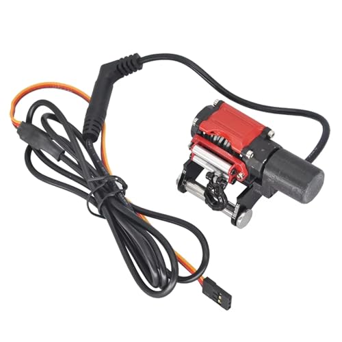 MKIUYVD RC Spielzeugautoteile Kompatibel mit EC160 E111 Double E E010 Metalleimer, elektrische Winde, Ripper, Schnellkupplung, RC-Bagger für Modell-Upgrade-Teile(Electric Winch) von MKIUYVD