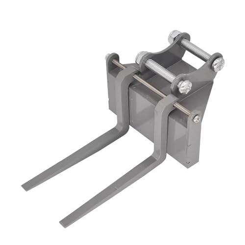 MKIUYVD RC Spielzeugautoteile Kompatibel mit EC160 E111 Double E E010 Metalleimer, elektrische Winde, Ripper, Schnellkupplung, RC-Bagger für Modell-Upgrade-Teile(Fork Bucket) von MKIUYVD