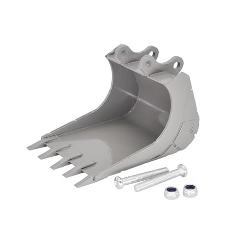 MKIUYVD RC Spielzeugautoteile Kompatibel mit EC160 E111 Double E E010 Metalleimer, elektrische Winde, Ripper, Schnellkupplung, RC-Bagger für Modell-Upgrade-Teile(Wide Bucket) von MKIUYVD