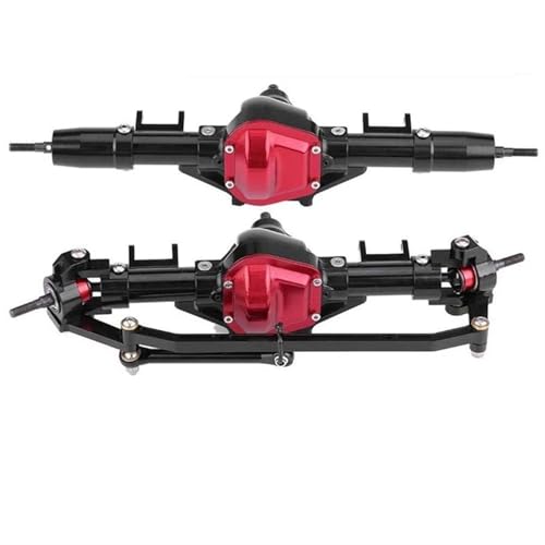 RC-Achsen-Komplettset Für Axial Für SCX10 Für D90 Metall CNC Vorder- Und Hinterachse Mit Servo Halterung Basis Für 1/10 RC Crawler Auto Upgrade Teile von MKIUYVD