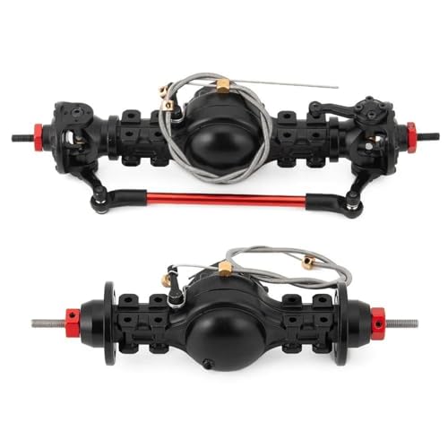 RC-Achsen-Komplettset Für Tamiya 1/14 RC Trailer Tractor Tow Drag Truck Upgrade-Zubehörteil CNC-Metalllegierung Vorder-/Hinterachsdifferenzial(1Set) von MKIUYVD