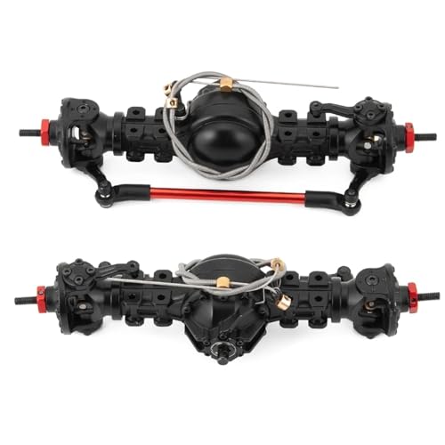 RC-Achsen-Komplettset Für Tamiya Für Trailer Für Traktor 1/14 RC Truck Car Upgrade-Teile Metall Vorder-Hinterachse Differential Eingebautes Stahlgetriebe(Front and Rear) von MKIUYVD