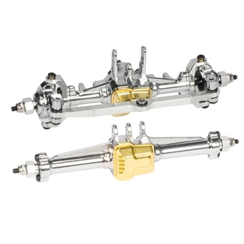 RC-Achsen-Komplettset Für Traxxas Für TRX4-M 1/18 RC Crawler Auto Aluminiumlegierung Vorne Hinterachse Set Modifizierte Teile Upgrade Zubehör(Silver) von MKIUYVD
