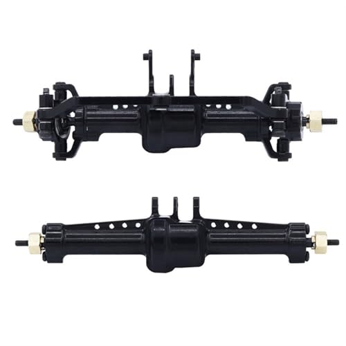 RC-Achsen-Komplettset Für Traxxas Für TRX4M Für Defender 1/18 RC Crawler Car Upgrade Teile Metall Vorder- Und Hinterachse Mit Stahlgetriebe(Black) von MKIUYVD