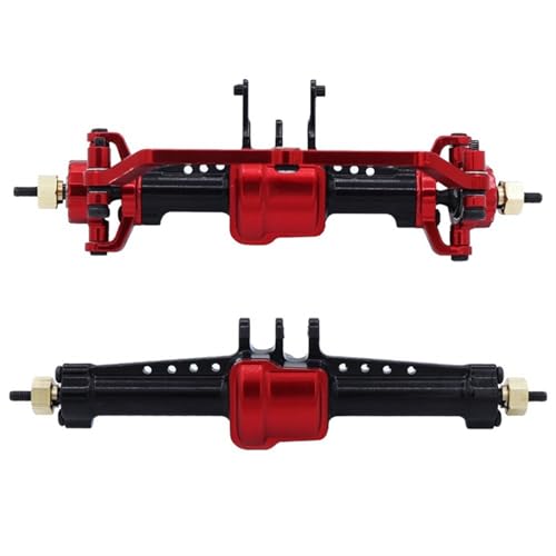 RC-Achsen-Komplettset Für Traxxas Für TRX4M Für Defender 1/18 RC Crawler Car Upgrade Teile Metall Vorder- Und Hinterachse Mit Stahlgetriebe(Red) von MKIUYVD