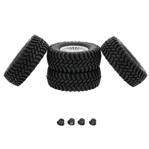 RC Reifen Für Axial Für SCX10 D90 D110 Für Tamiya CC01 4 Stück 98 Mm 1,9 Zoll Gummireifen Mit Schaumstoffeinsätzen Für 1:10 RC Rock Crawler von MKIUYVD